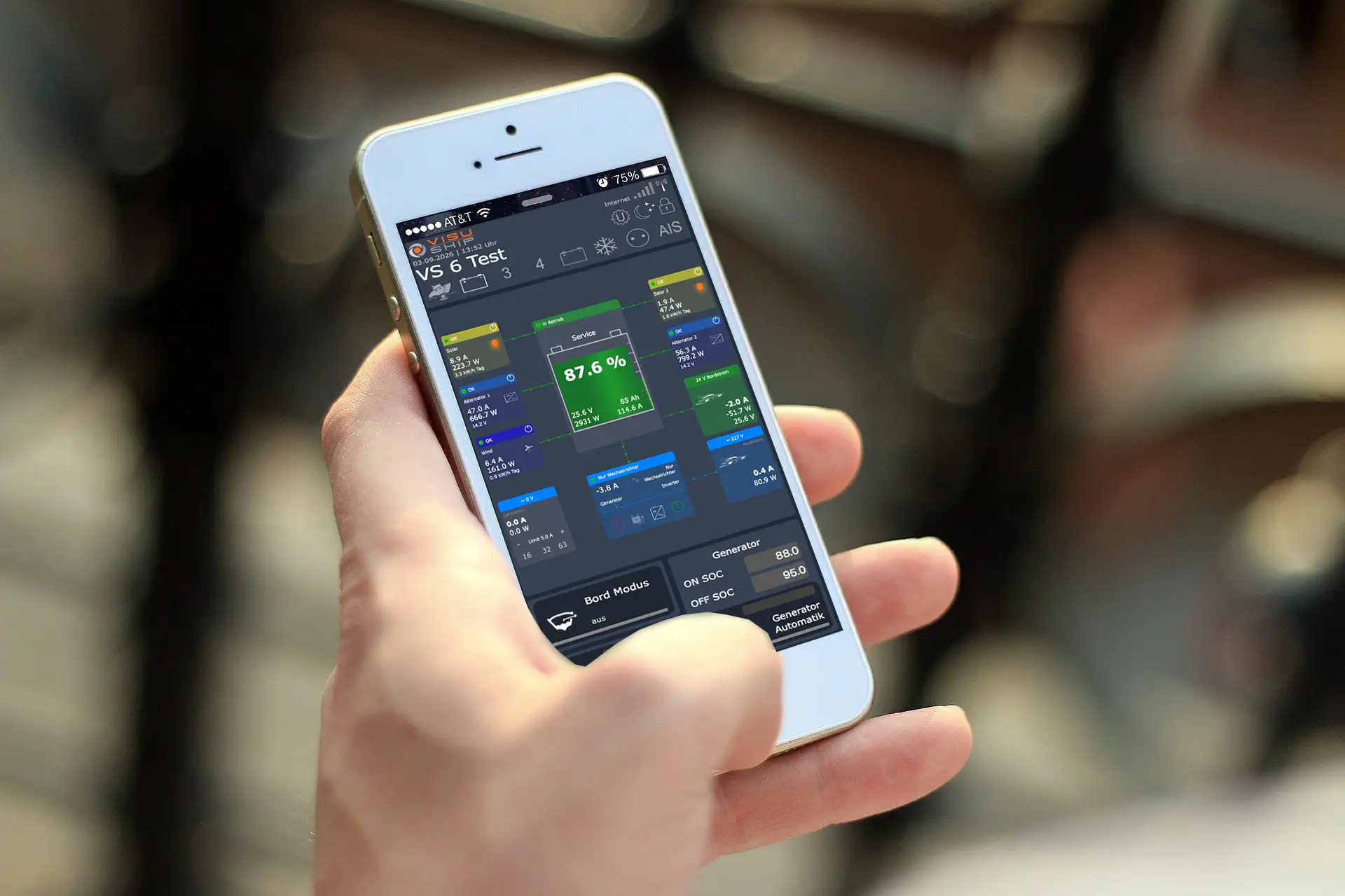 Visu-Cloud auf iPhone